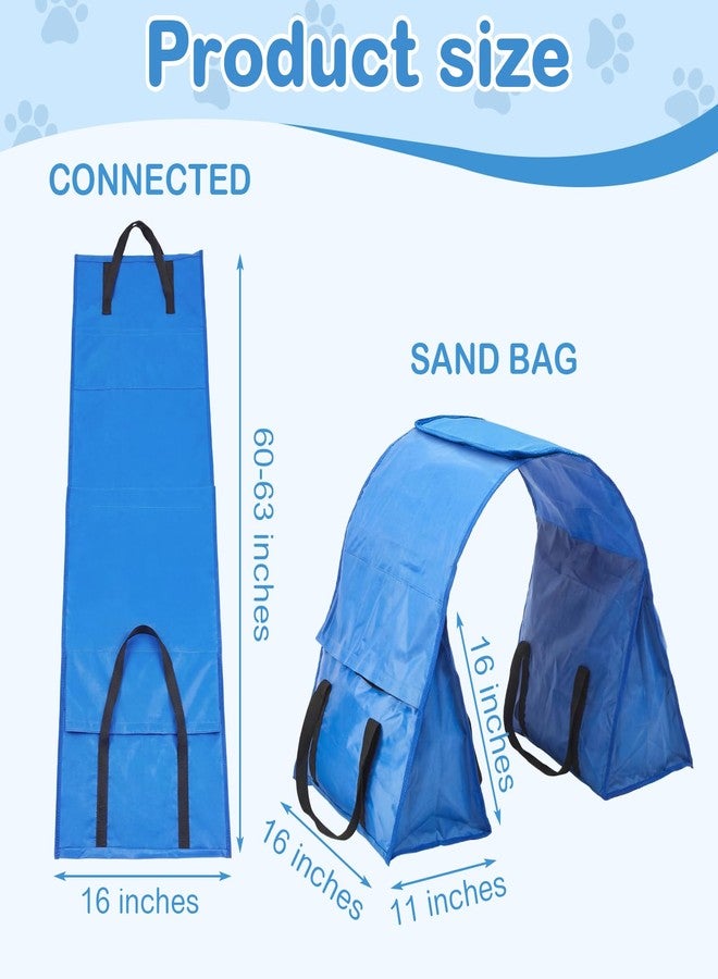 Silipull 2 Set Dog Agility Tunnel Sandbags, Dog Tunnel Weight Bags Heavy-Duty PVC Weatherproof Design, Adjustable for 18"-26" Diameter for Stabilizing and Securing, Blue (Tunnels Not Included) - Image 3